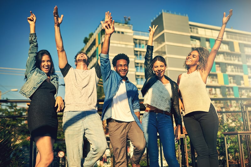 Bangladeshi students celebrating admission — Italy study visa 2026