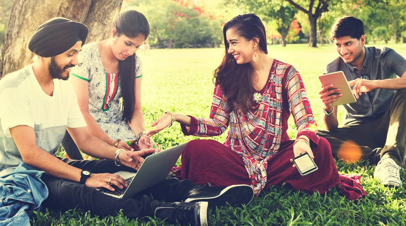 Bangladeshi students studying at a university campus — Malta study abroad 2026